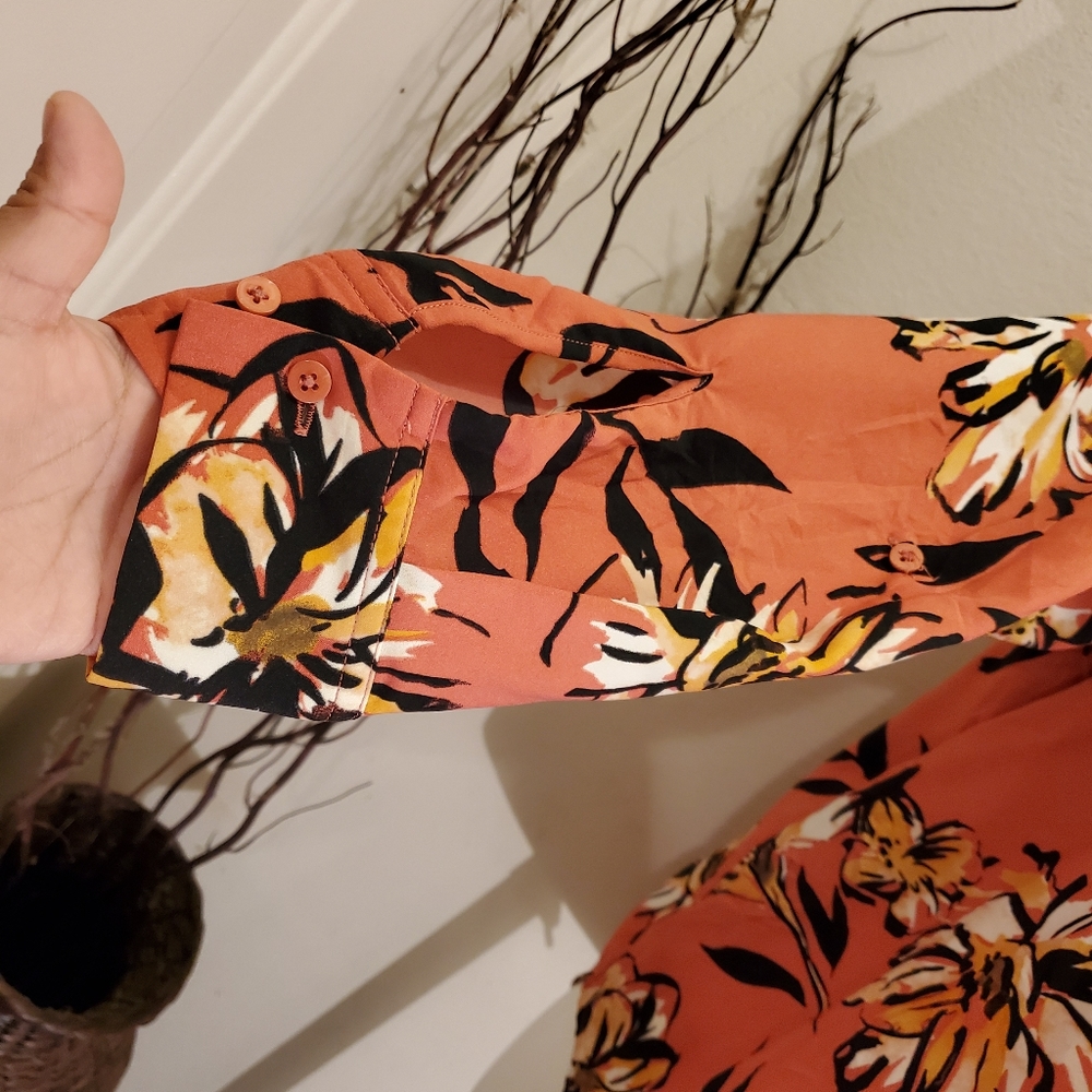 Madison Curvy,Top Floral Blouse Plus Size 2Xl - Picture 7 of 11